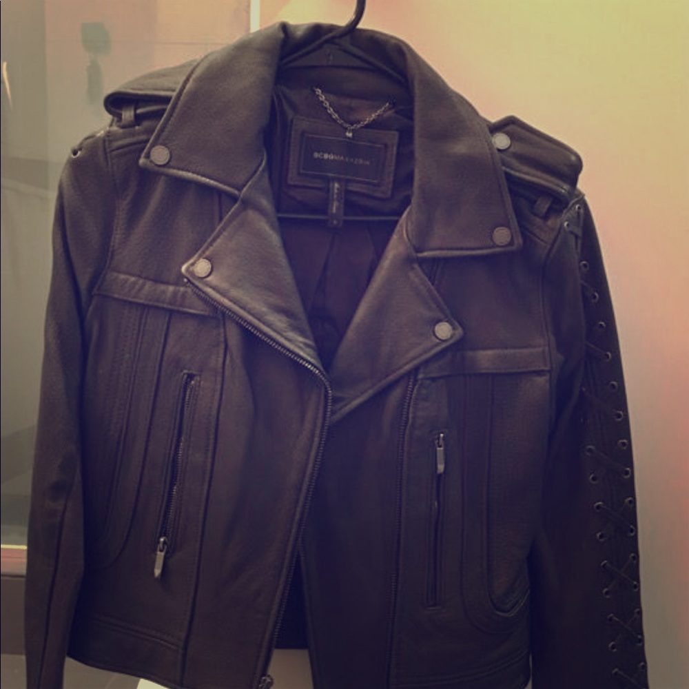 Bcbg max azria leather jacket